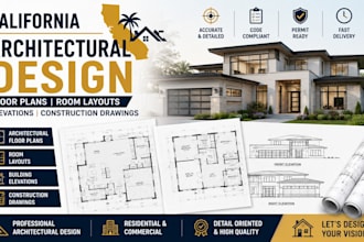 california architectural floor plans room layouts elevation construction drawing