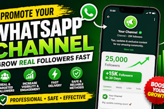 grow your whatsapp channel and increase channel followers