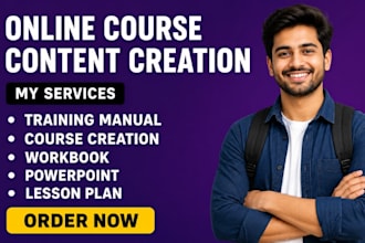 do online course creation curriculum formatting lesson plan workbook PPT maker