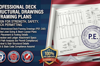 draft deck structural drawings framing plan joist sizing layout