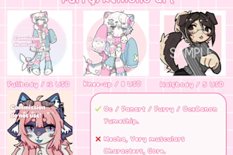 draw furry and anthro colored commissions