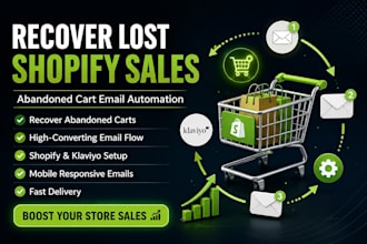 setup abandoned cart email automation to recover lost shopify sales
