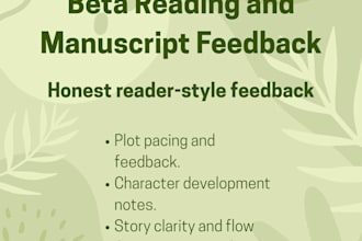 beta read your dark romance or romantasy novel