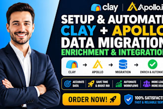 setup clay com apollo data migration enrichment automation integration