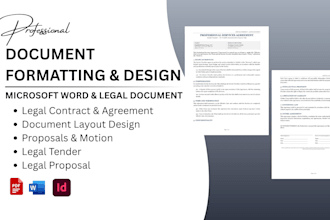 design microsoft document,format legal contract agreement draft proposal tender