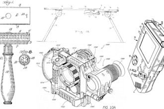 create uspto compliant patent illustration drawing and patent design search