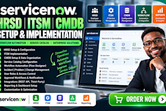 setup servicenow hrsd itsm cmdb enterprise workflow automation implementation