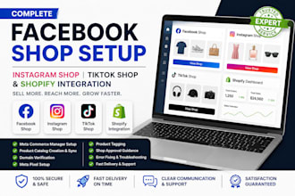 setup facebook shop, instagram shop and shopify integration