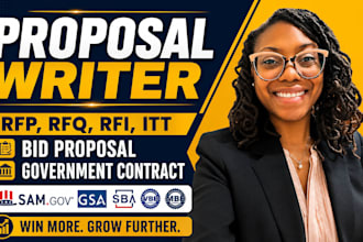 write your rfp, rfi, rfq, bid proposal government contract or grant proposal