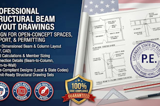 design a structural beam layout for load bearing wall removal
