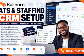 setup bullhorn ats staffing CRM recruitment pipeline workflow configuration apps
