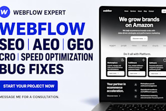 do webflow seo, aeo, geo, speed optimization, webflow cro, fix webflow