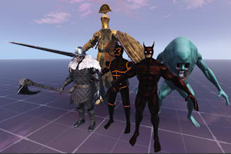 provide 3d character design for a roblox character bundle