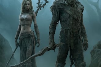 horror dark fantasy female male character desing