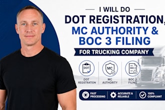 do dot registration, mc authority and boc 3 filing for trucking company