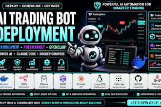 deploy trading bot tradingview polymarket openclaw hermes ai claude code docker