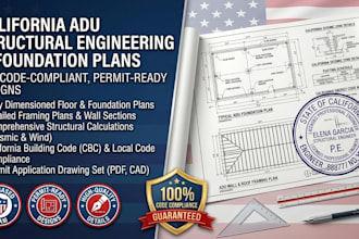 do structural engineering and foundation plans for california adu