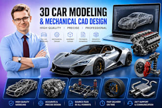3d car modeling automotive cad design 3d car part product rendering widebody kit