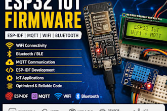 develop esp32 iot firmware using esp idf, mqtt, wifi and bluetooth