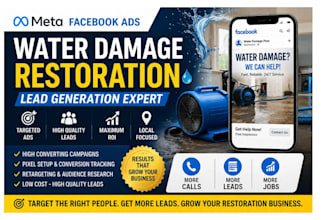 run facebook ads for water damage restoration water filtration leads
