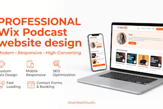 wix podcast website design podcast landing page wix web design podcast site