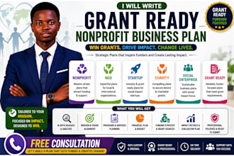 write grant ready nonprofit startup, ngo charity social enterprise business plan