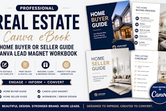 real estate canva ebook home buyer or seller guide canva lead magnet workbook