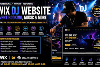 create wix website for club dj wedding dj radio dj and music producer