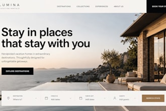 design squarespace vacation rental website airbnb property booking website