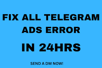 fix telegram ads error, telegram ads destination, forex ad, bot telegram ad