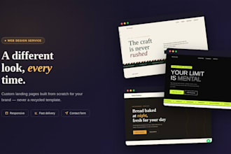 design a modern responsive landing page for your business