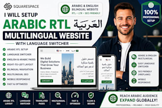 setup arabic rtl multilingual website with language switcher and translated page