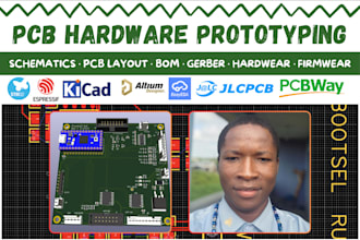 do esp32 stm32 nrf52 iot hardware prototyping custom pcb design schematic layout