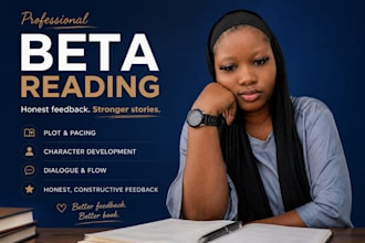 beta read your fantasy romance historical dark thriller or erotic book