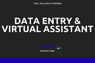 do professional data entry and virtual assistant tasks
