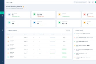 develop a student management web app