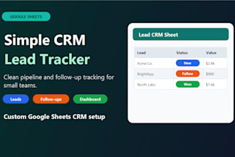 create a simple google sheets CRM or lead tracker for your business