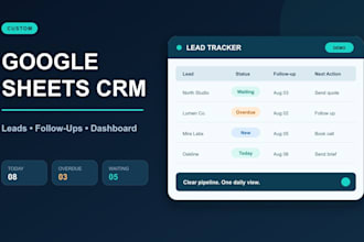 build a google sheets CRM and lead tracker