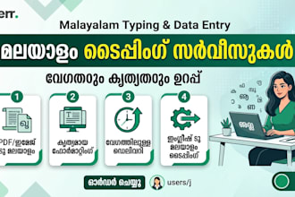 do professional malayalam typing and data entry work