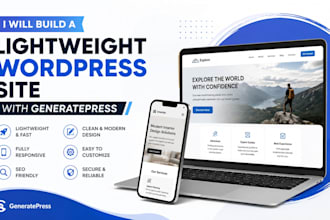 build a lightweight wordpress website with generatepress