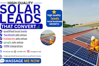 solar leads solar panel leads installation leads facebook ads google ads video