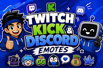 create custom twitch, kick and discord emotes and sub badges