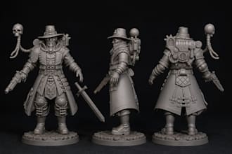sculpt custom 3d miniature tabletop fantasy sci fi character stl for 3d printing