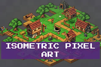 create isometric pixel art tileset pixel tilemap game asset rpg game background
