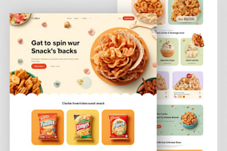 design snacks shopify store candy chocolate cookies ice cream bakery website