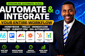 setup honeybook trello monday com zapier integration hubspot crm ghl automation
