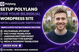 setup polylang for bliingual wordpress site with langauge switche