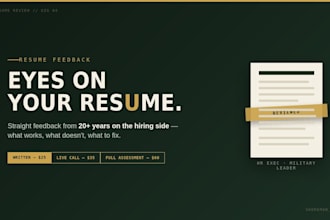 review your resume and give you honest, expert feedback