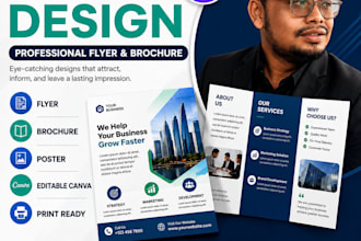 design a professional canva flyer, brochure, poster, or promotional desig