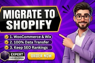 shopify migration, woocommerce to shopify, wix to shopify, wordpress to shopify